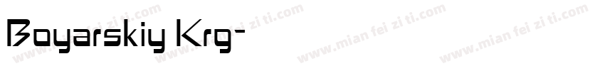 Boyarskiy Krg字体转换